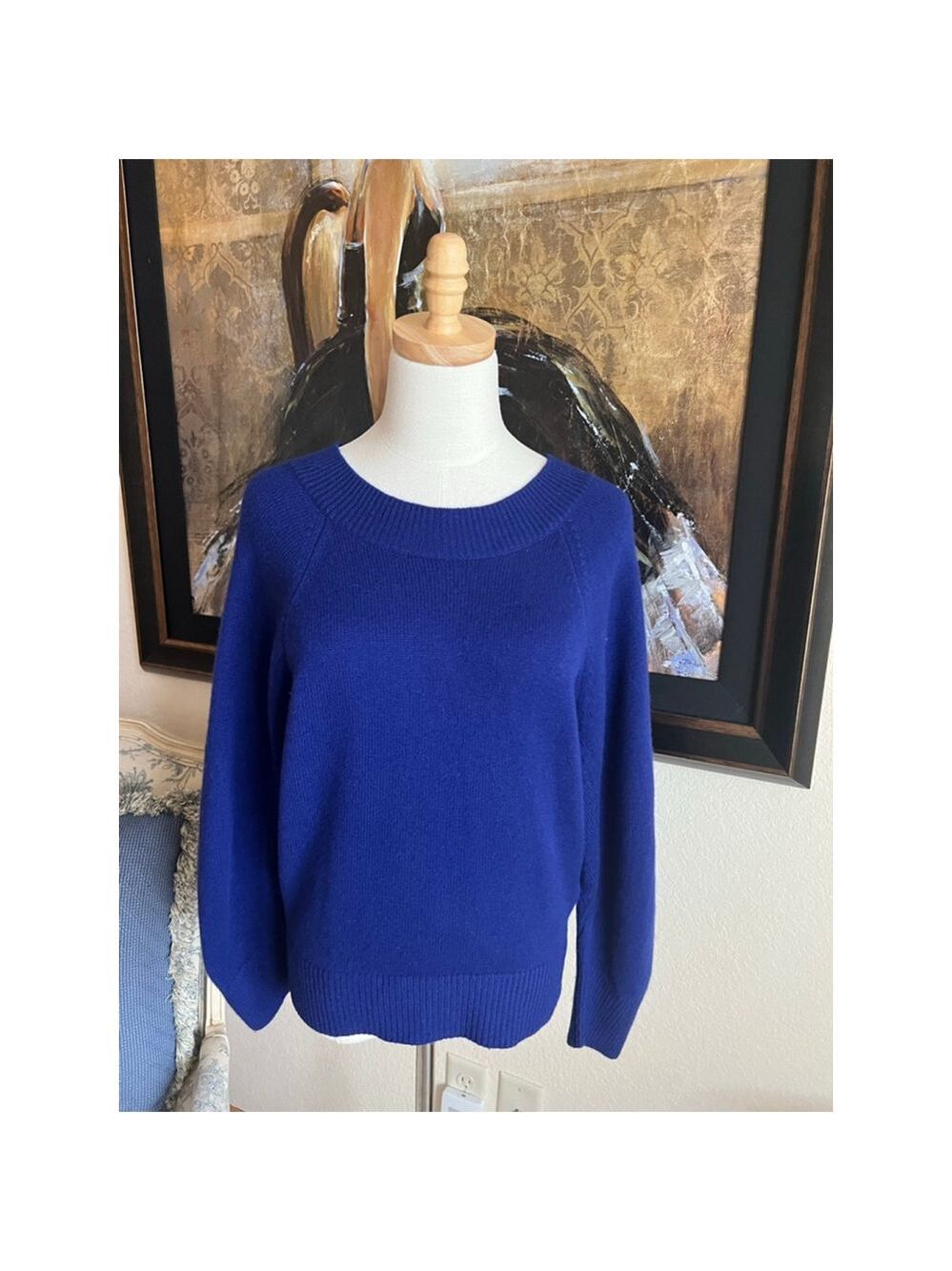 NWOT EMPORIO ARMANI Purple Cashmere Crew Neck Sweater Size S
